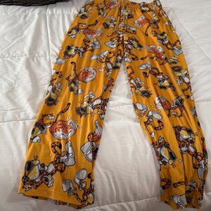 Cheetos Pajama Pants Lounge Chester Orange Drawstring Stretch Men's M